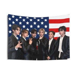 BND Members in Suits Vibe American Flag, Boy Next Door Concert Banner, BoyNextDoor Kpop Flag, Boynextdoor Nice Guy