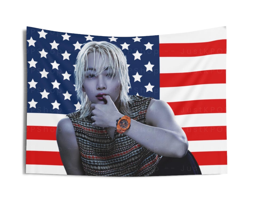 SVT Jeonghan Biceps American Flag, Jeonghan American Tapestry