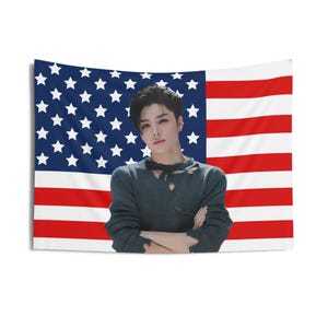 AndTeam Maki Yukiakari Concept Photo American Flag, &Team Concert Banner, AndTeam Kpop Flag, AndTeam Yukiakari, AndTeam 2025