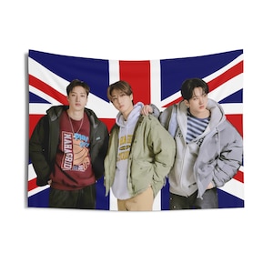 Bang Chan Han Changbin Photoshoot UK Flag, Stray Kids Concert Banner, SKZ Kpop Banner, Stray Kids Ate, Skz DominAte, Stray Kids 2025