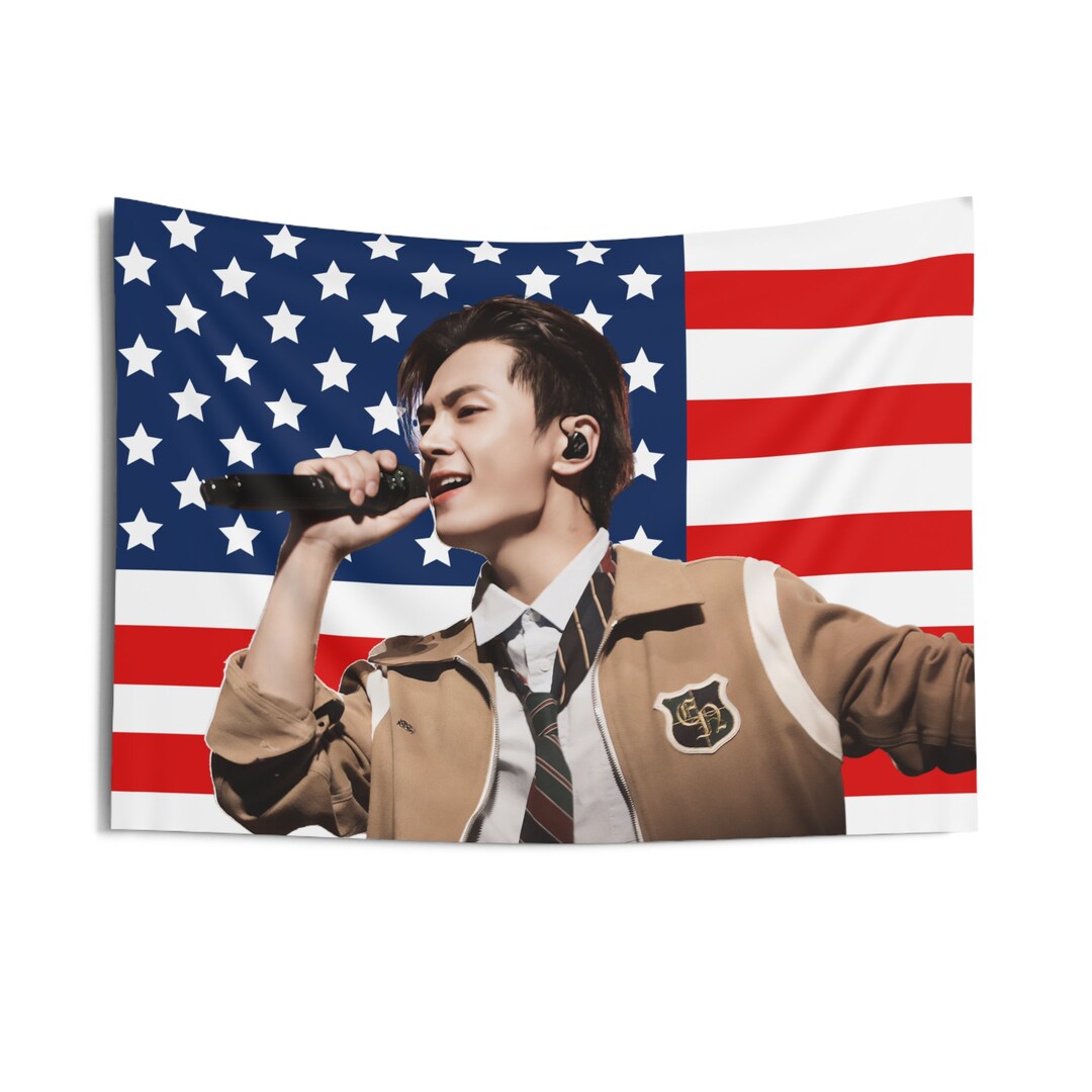 Jay Sharp Jawline American Flag, Jay Concert Banner, Jay Kpop Flag ...