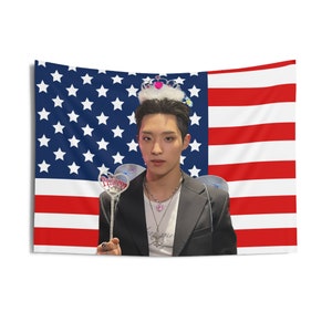 P1Harmony Keeho Princess Flag Banner, Keeho American Tapestry, Keeho Merch Decor, Killin It P1Harmony, p1harmony tour 2024