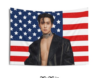 Nct Jaehyun Photoshoot American Flag, Nct Concert Banner, Nct Kpop Flag, Nct 127, Nct Candy Factory, NCT Tour 2025