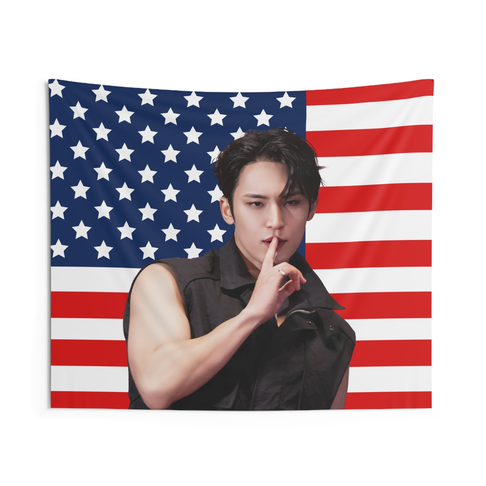 Mingyu Biceps American Flag, Seventeen Kpop Flag, Seventeen Follow