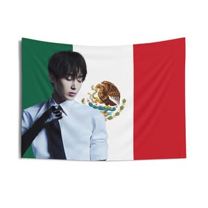 Sunoo Latex Gloves Mexican Flag, Enha Concert Banner, Enha Kpop Flag, Enha No Doubt, Enha World Tour