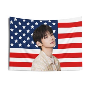 AndTeam Jo Stunning Side Profile Photo Flag Banner, Jo American Flag Tapestry, Jo Merch Decor, Jo Dropkick, Jo War Cry, AndTeam 2024
