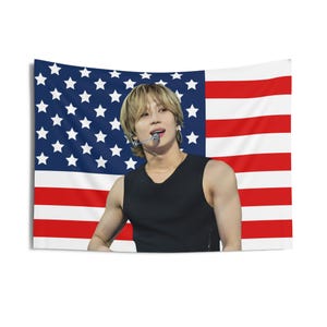 Shinee Taemin Biceps American Flag, Shinee Concert Banner, Shinee Kpop Flag, Gift for Shawols, Shinee 2025