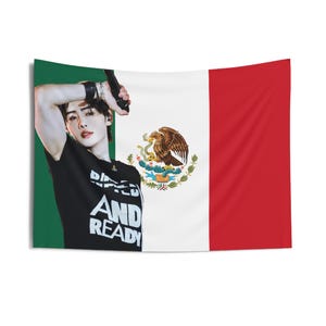 Sunghoon Hot and Sexy Mexican Flag, Enha Concert Banner, Enha Kpop Flag, Enha No Doubt, Enha World Tour