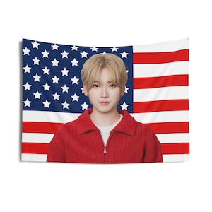 AndTeam Yuma in Red Outfit Photo Flag Banner, Yuma American Flag Tapestry, Yuma Merch Decor, Yuma Dropkick, Yuma  War Cry, AndTeam 2024