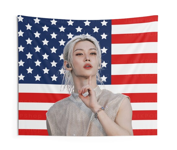 Stray Kids Felix Stunning Visuals American Flag, Stray Kids Felix