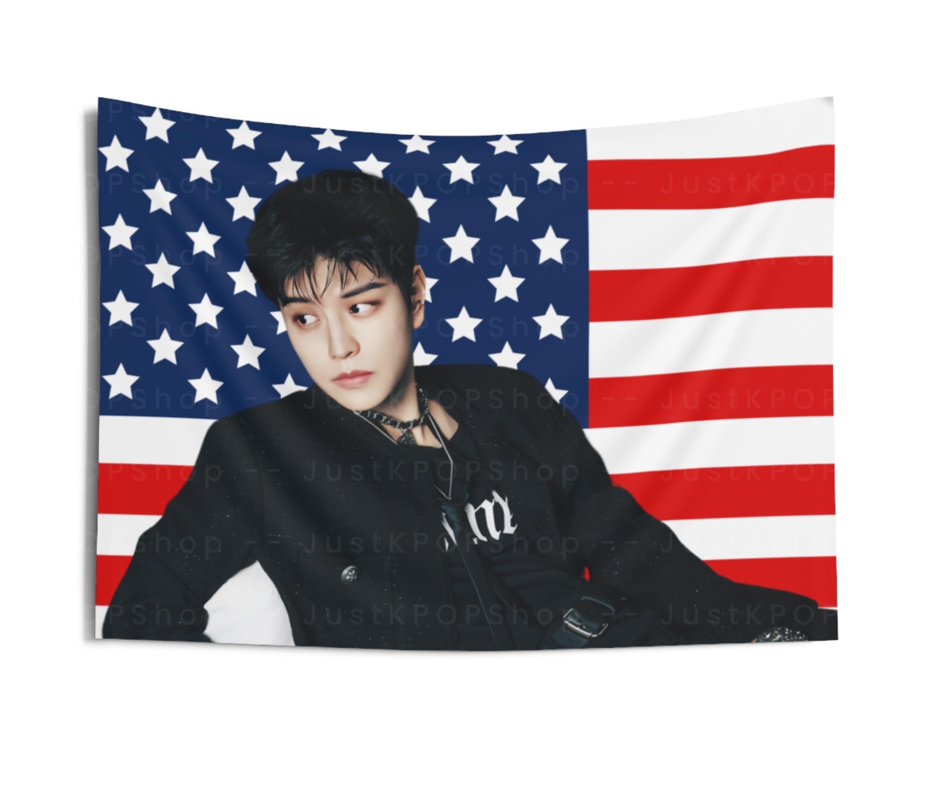 SKZ Seungmin Bad Boy Vibe American Flag, Stray Kids Seungmin