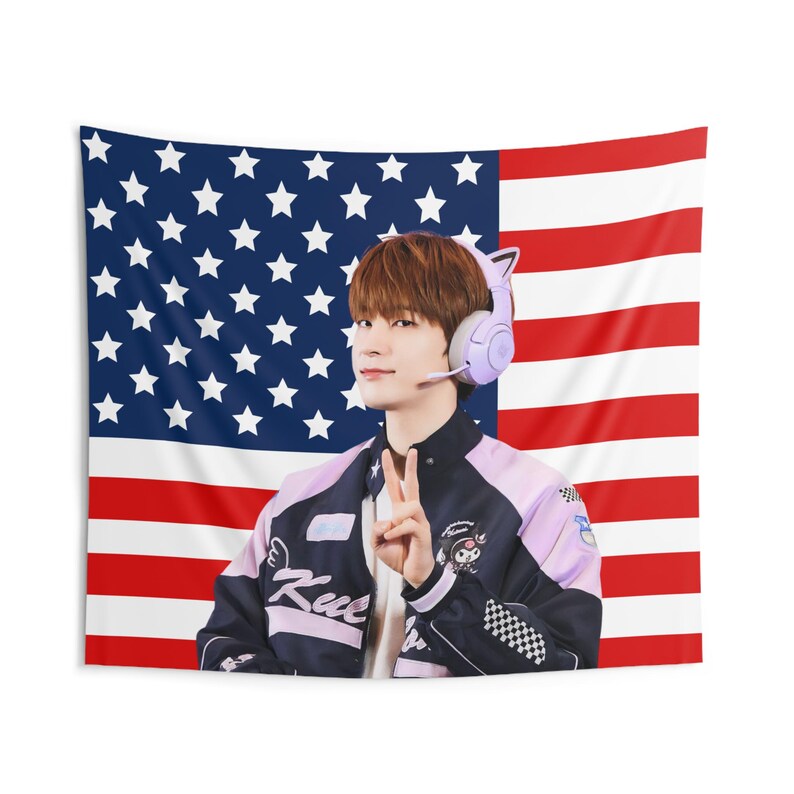 Wonwoo Gamer American Flag, Seventeen Kpop Flag, Seventeen Follow Again
