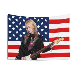 Aespa Winter Rockstar American Flag, Aespa Concert Banner, Aespa Kpop Flag, Whiplash Universe, Aespa Synk Parallel Line, Aespa Tour 2025