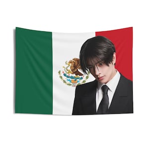 Enha Jake in Black Suit Mexican Flag, Enha Concert Banner, Enha Kpop Flag, Enha No Doubt, Enha World Tour