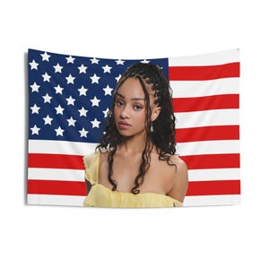 Katseye Manon Curly Hair American Flag, Katseye Concert Banner, Katseye Kpop Flag, Katseye Touch, Katseye 2025