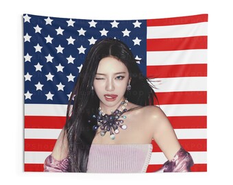 Aespa Ningning American Flag, Ningning American Tapestry, Aespa