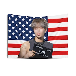 Xdinary Heroes O.de Mug Shot American Flag, Xdinary Heroes Concert Banner, Xdinary Heroes Kpop Flag, XDH World Tour, XDH 2025