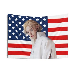 Skz Felix White Coat American Flag, Stray Kids Concert Banner, SKZ Kpop Banner, Stray Kids Ate, SKZ Mountains, Stray Kids Giant