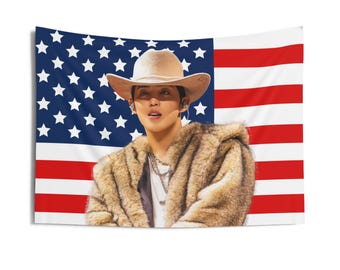 Svt Joshua Chest America Flag Banner, Seventeen Members Kpop Flag