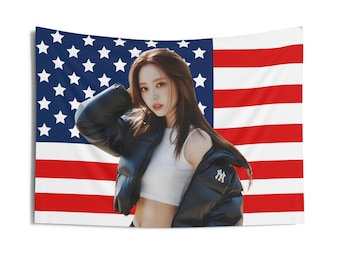 Yuna ITZY フラッグ | K-POP アイドル バナー ITZY Yuna America Flag Banner, Itzy World Tour Kpop Flag, Born to