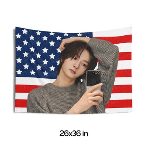 BoyNextDoor Sungho Selfie Flag Banner, Sungho American Tapestry, Boy Next Door One and Only, Boy Next Door Serenade