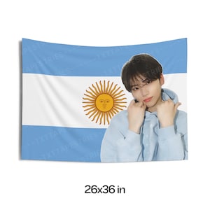 A &Team Yuma Photoshoot Flag Banner, Yuma Argentina Flag Tapestry, Yuma Merch Decor, Yuma Dropkick, Yuma  War Cry