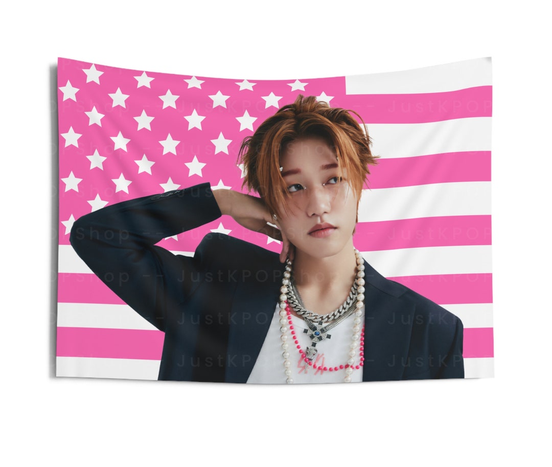 P1harmony Jongseob Photoshoot American Flag, Jongseob Pink