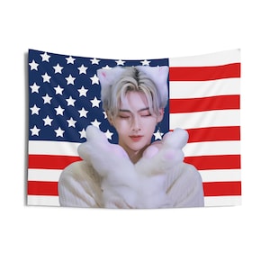 ZB1 Ricky Cute American Flag, Zerobaseone Concert Banner, Zb1 Kpop Flag, Zerobaseone Good So Bad, Zerobaseone Timeless World