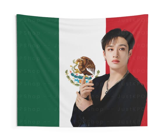 Stray Kids Bang Chan is Suit Mexico Flag, Bang Chan Mexican