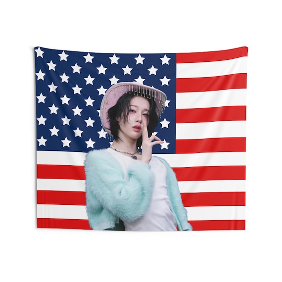 Xlov Rui Face Card American Flag, Xlov Concert Banner, Xlov Kpop