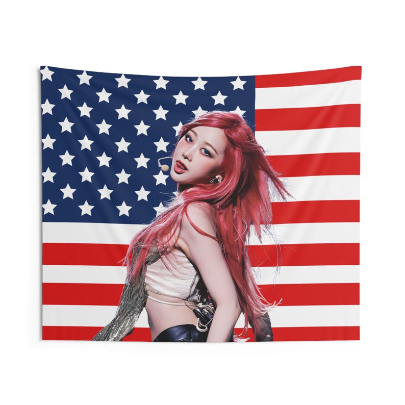 Americanization Visuals Aespa Giselle Insane Visuals American Flag, Aespa Concert Banner, Aespa ...