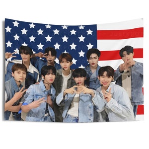 ZB1 Members Cute American Flag, Zerobaseone Members American Tapestry, Zerobaseone Yura Yura, Zerobaseone Sweat,  ZB1 Feel The Pop