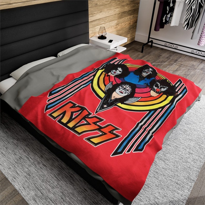 9 Styles KISS Plush Velveteen Blankets ace Frehley Peter Etsy