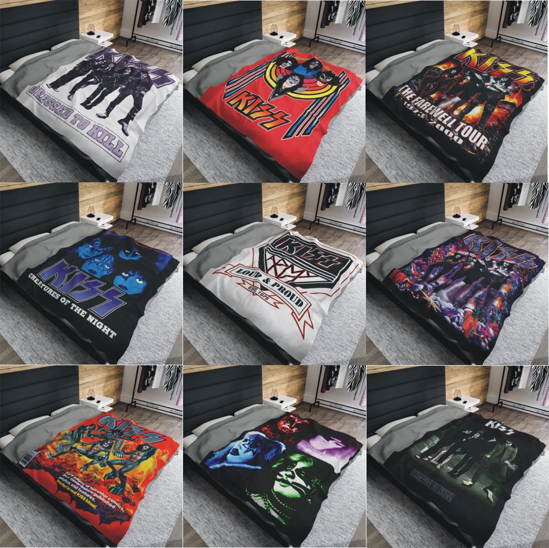 9 Styles KISS Plush Velveteen Blankets ace Frehley Peter Etsy