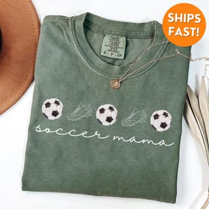 Soccer Mom Shirt Comfort Colors®, Mama Soccer Shirt, Soccer Mama Sweatshirt, soccer mom t shirt, soccer mom gift, loud soccer mom tshirt