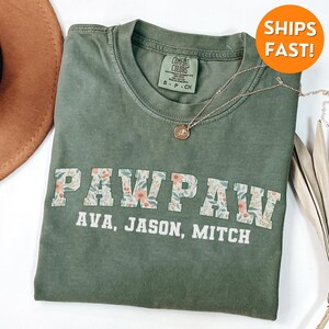 Comfort Colors® PawPaw Shirt, PawPaw T Shirt, PawPaw Est Shirt, custom PawPaw shirt, PawPaw sweatshirt, Fathers Day Gift for Him, crewneck
