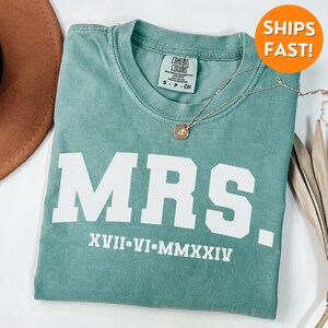 Comfort Colors® Wife Shirt, New Wife Shirt, New Wife Gift, Custom Wife Shirt, Custom Mrs. Shirt, Mrs T Shirt, Mrs Shirt, Wife Sweatshirt