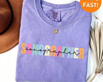Comfort Colors® Sonographer TShirt, Sonographer Shirt, Sonographer Sweatshirt, ob sonographer shirt, obgyn sonographer tshirt, ob tee, prezent