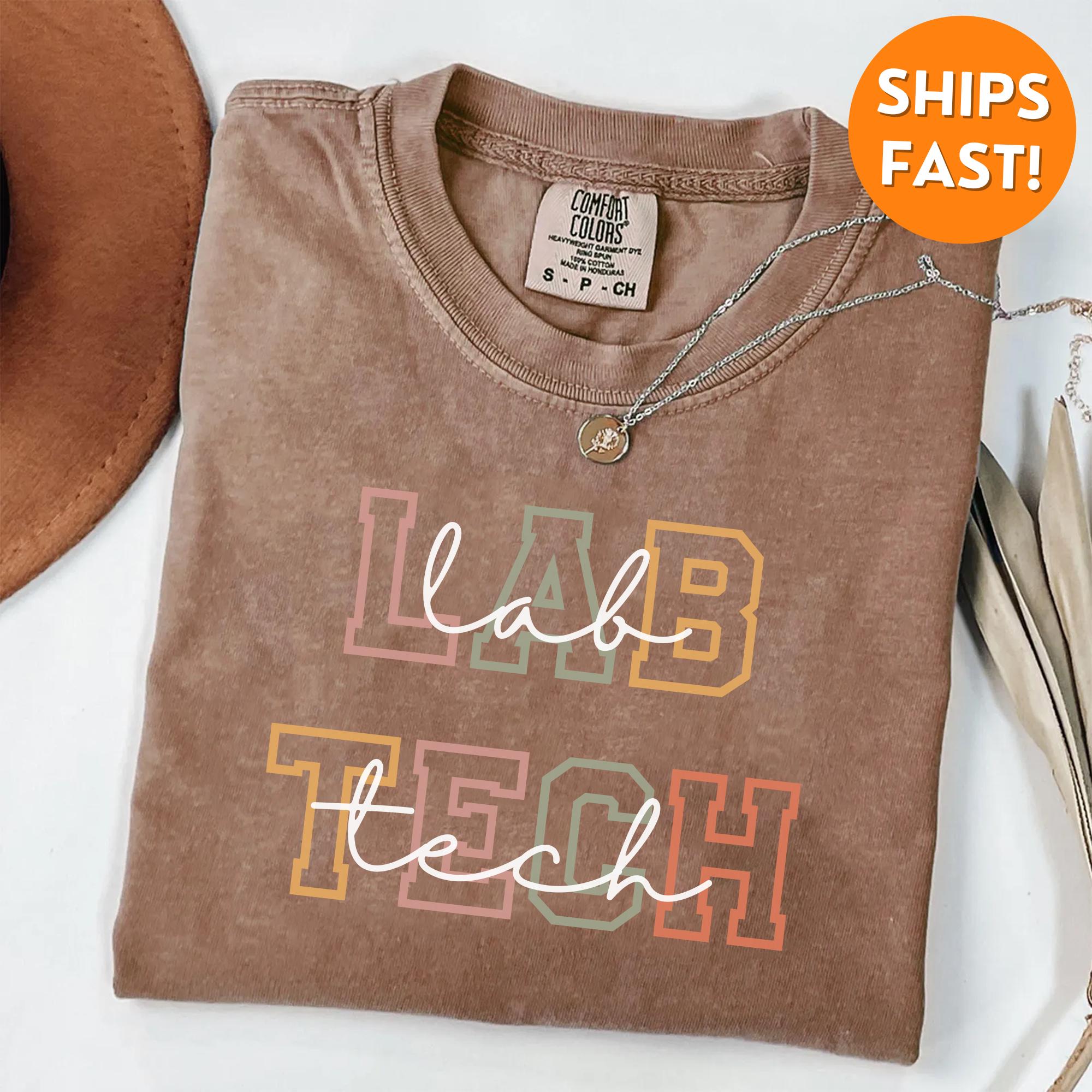 T-shirt technique de laboratoire Comfort Colors®, chemise technique de laboratoire, chemise technique de laboratoire, chemise technique de laboratoire médical, cadeaux techniques de laboratoire, sweat-shirt technique de laboratoire, équipage