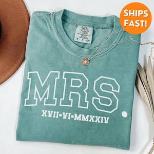 Comfort Colors® Wife Shirt, New Wife Shirt, New Wife Gift, Custom Wife Shirt, Custom Mrs. Shirt, Mrs T Shirt, Mrs Shirt, Wife Sweatshirt