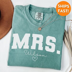 Comfort Colors® Wife Shirt, New Wife Shirt, New Wife Gift, Custom Wife Shirt, Custom Mrs. Shirt, Mrs T Shirt, Mrs Shirt, Wife Sweatshirt