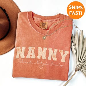 Camiseta Comfort Colors® Nanny, Camisa Nanny, camiseta babá, moletom babá, presente de dia das mães, presente para nova avó, camisa avó, camiseta babá