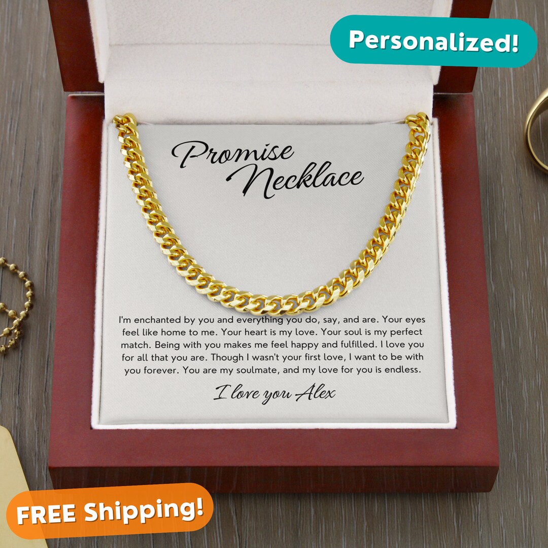 Promise Necklace for Boyfriend Cheesy Gift Boyfriend Etsy
