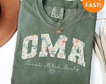 Comfort Colors® Oma Shirt, Oma Tshirt, Oma Gift, Custom Oma, Oma to be shirt, Oma sweatshirt, Oma christmas shirt, mothers day gift, grandma