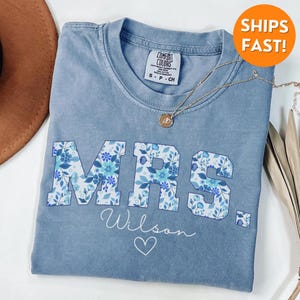 Comfort Colors® Wife Shirt, New Wife Shirt, New Wife Gift, Custom Wife Shirt, Custom Mrs. Shirt, Mrs T Shirt, Mrs Shirt, Wife Sweatshirt