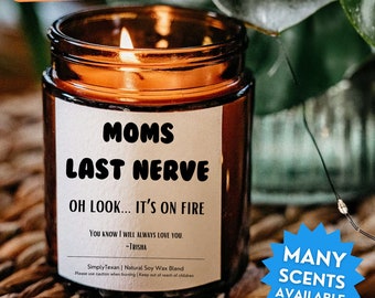 Last Nerve Candle, Funny Couples Candle, Personalized Candle Gift, Custom Name Candle, Candle Gift for Her, Funny gift for him, BFF Gift
