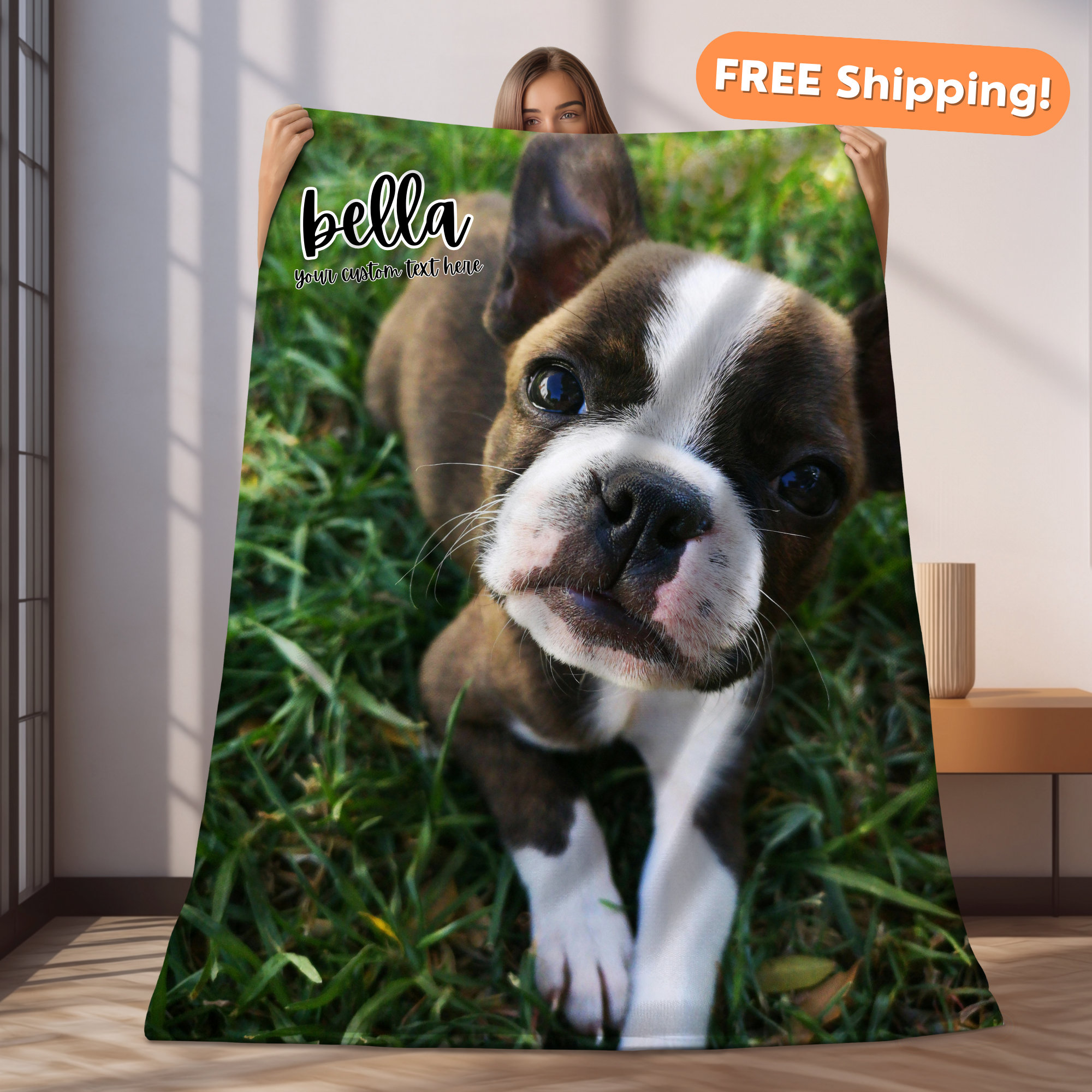 Custom Photo Blanket 50x60 Photo Blanket 60x80 Photo Blanket Pet Blanket With Photo Dog Photo Blanket Mom Blanket With Photo Family Etsy