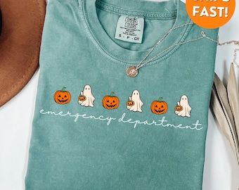 ER Halloween Nurse Shirt, ER Nurse Shirt Comfort Colors, er halloween shirt, emergency department shirt, spooky nurse shirt, er nurse tshirt