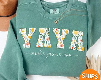 Camisas Yaya Comfort Colors®, Camisa Yaya, Regalo Yaya, Camiseta Yaya, Sudadera Yaya, Regalo de Navidad Yaya, Camisa personalizada para abuela, Día de la Madre