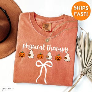 Comfort Colors® Physical Therapy T Shirt, Physical Therapy Halloween Shirt, fall Physical Therapy shirt, PT gift, PT TShirt, Fall PT Shirt